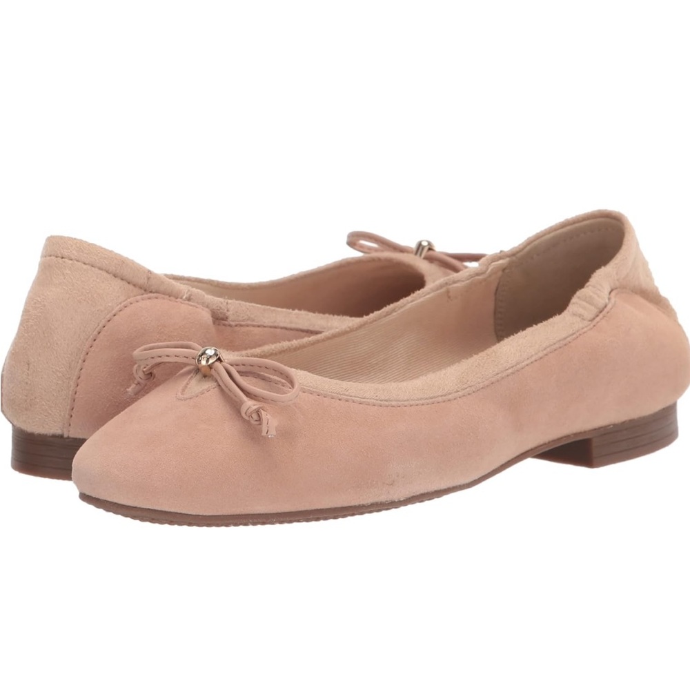 Cole Haan Kiera Suede Ballet Flats, Blush, Size 8
